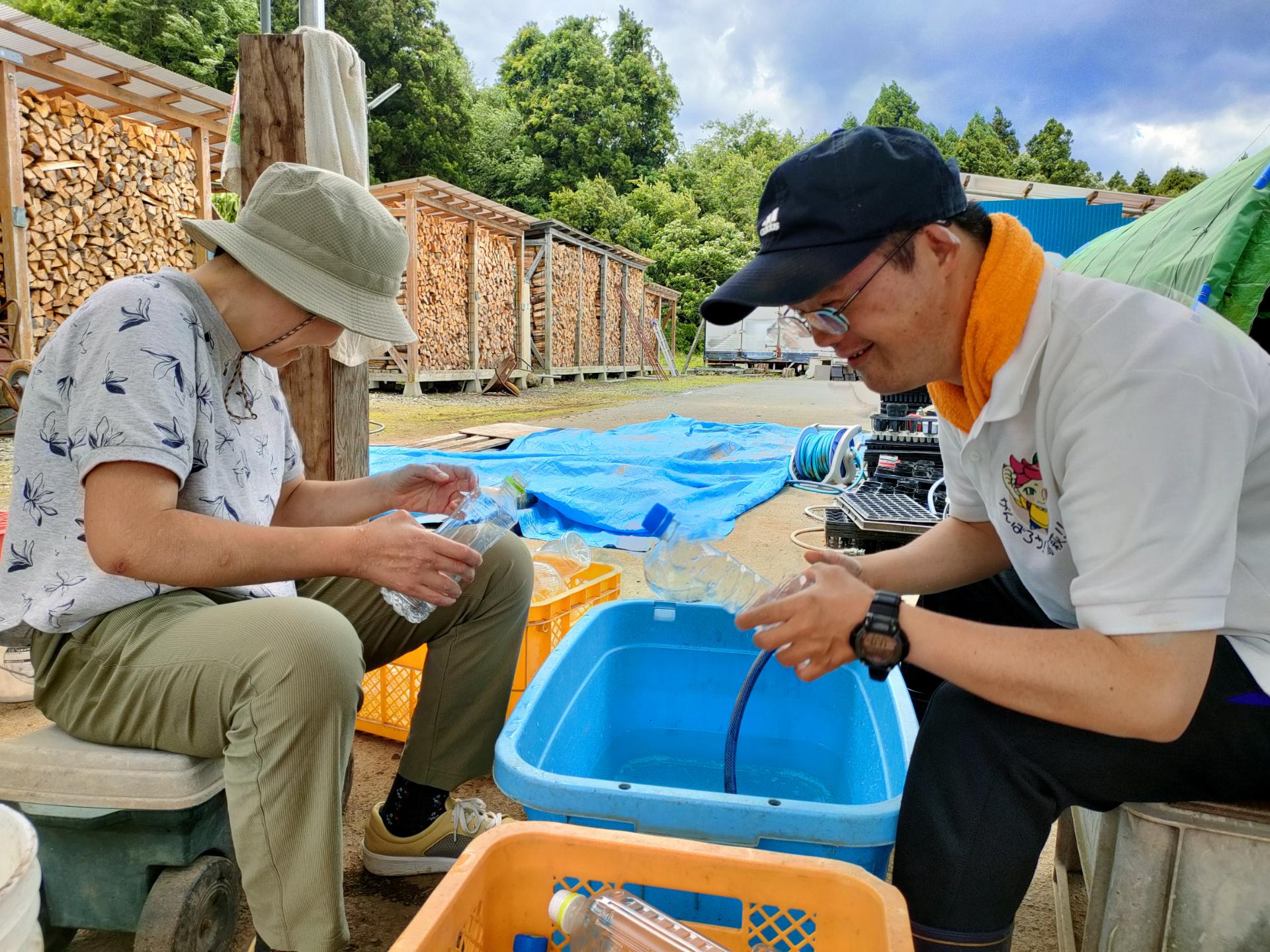 いつもの屋外作業の様子